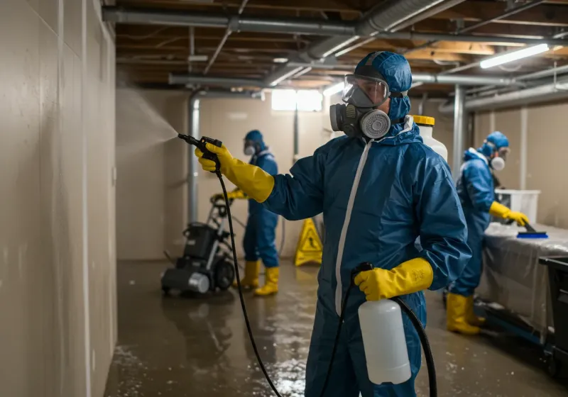Basement Sanitization and Antimicrobial Treatment process in Elizabeth, WV